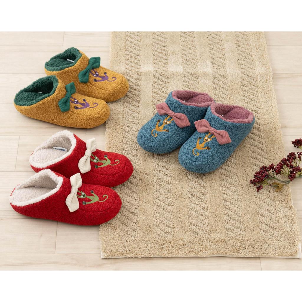 Hokomomola Fran Senko 49056 Slippers, Sizes Approx. 22-24cm, Blue, Washable, Stylish, Cute,