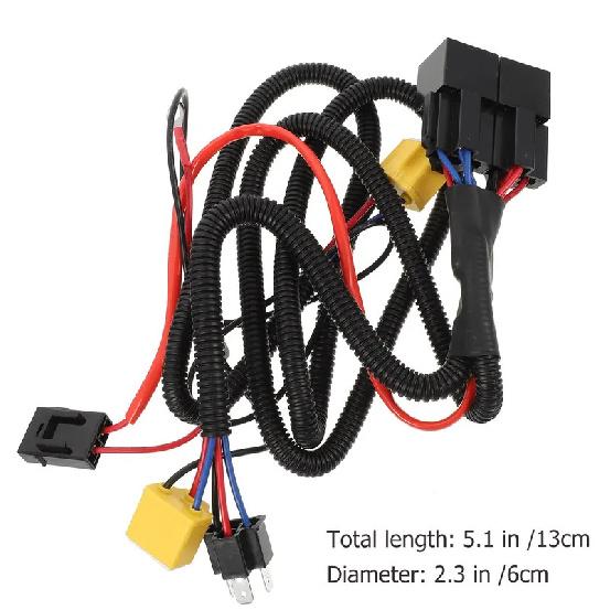 H4 Headlight Booster Wiring Harness Flame Resistant Car Light Wire Harness Kit for 9003 Head Lamp H4 Headlight Booster