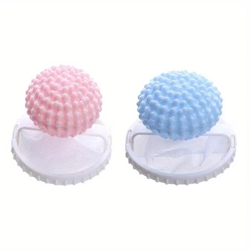1/2pcs Reusable Pet Hair Remover, Laundry Mesh Bag with Floating Filter, Power-Free Household Cleaning Tool, Hairball