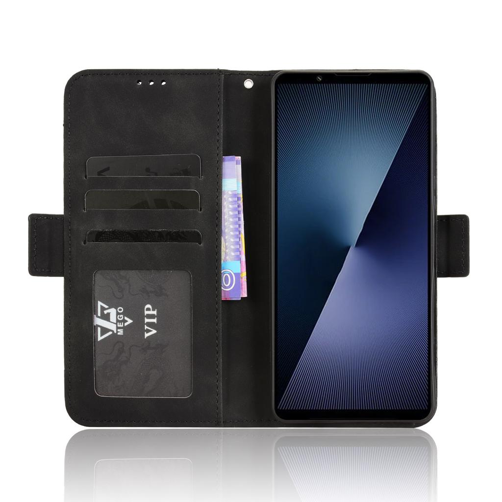 For Sony Xperia 1 VII Leather Case Phone Wallet Cover with Multiple Card Slots