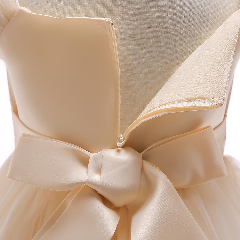 Girls' Evening Dress with 3D Flowers - Princess Catwalk Performance Costume