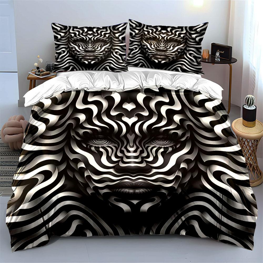 Abstract Art Home Decor Set Multiple Sizes Kid'S And Adults' Bedroom Exquisite 3Pc Bedding Set, Gift