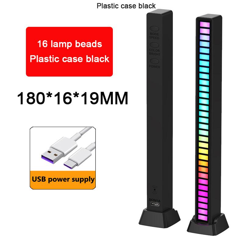 LED RGB Strip Light Music Sound Control Pickup Rhythm Ambient Lamp Atmosphere Night Lights For Bar Car Room TV Gaming Decoration