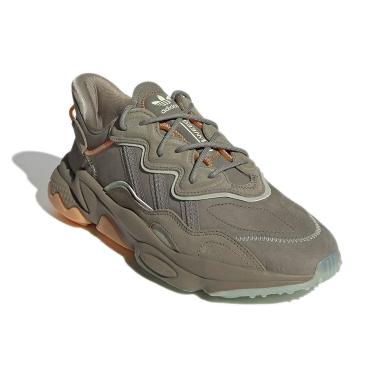 Adidas Originals Ozweego Fabric TPU Slip Resistant Durable Lightweight Low Top Sports Casual Shoes Unisex Sneakers Charcoal-Gray GY3541