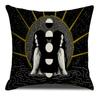 Divination Black Cat Doven Pattern Printed Square Pillowslip  Blend Cushion Cover Pillowcase Living Room Home Decor