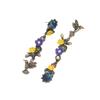 Vintage Asymmetric Flower Bird Long Earrings for Women Luxury Design Tassel Drop Earring Boho Party Jewelry Gifts