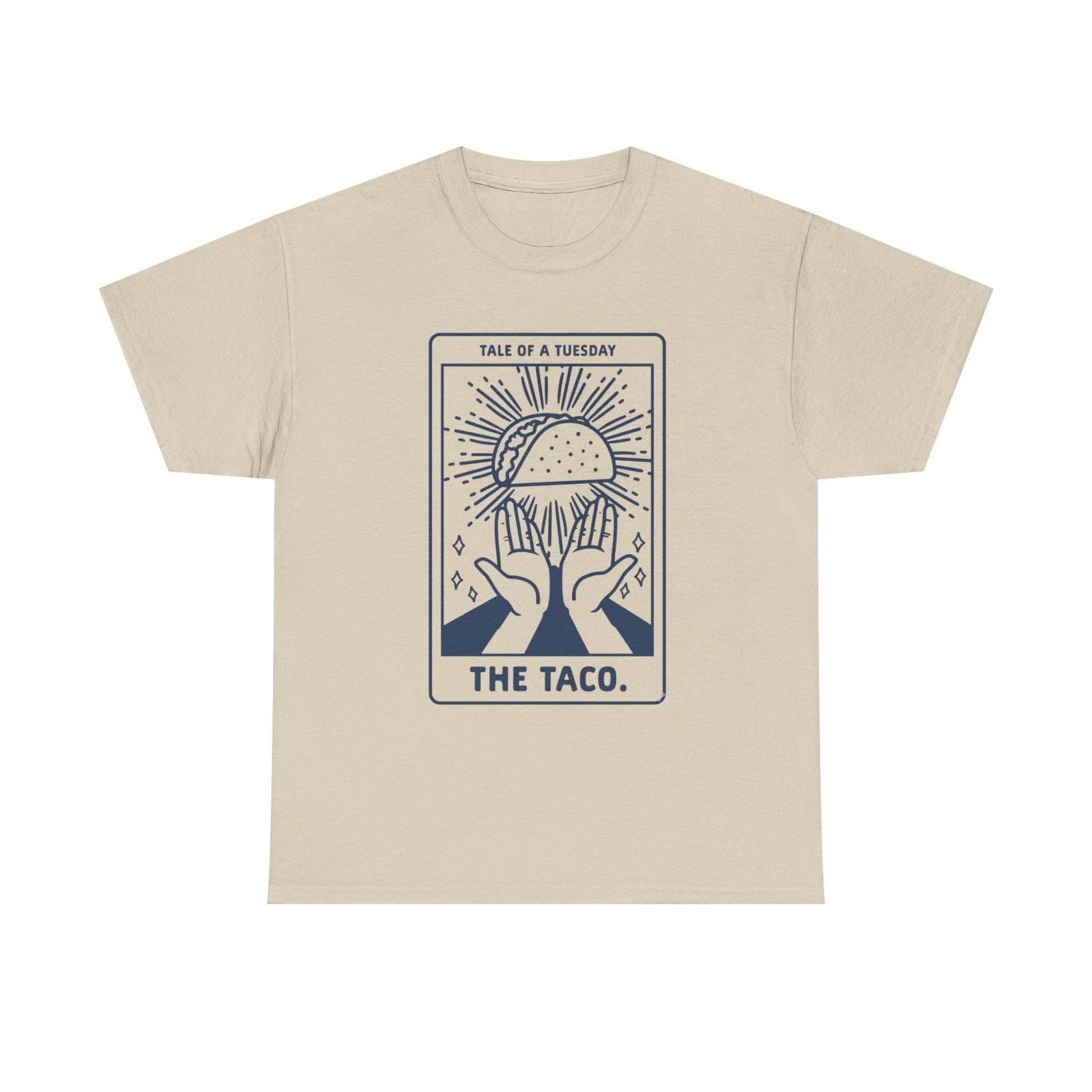 Taco Tuesday Tee, Tarot Card Shirt Food Lovers, Unisex Cotton [...] L