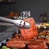 Grillset, robustes Grillzubehör, Grillgeschenke, Werkzeugset, 4-teiliges Grillzubehör mit Spatel, Gabel, Bürste und Grillzange
