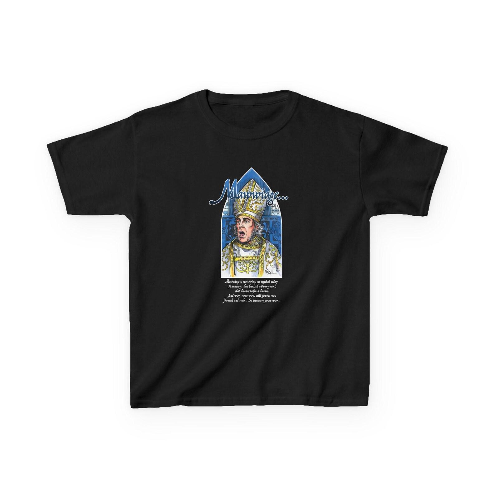 Princess bride Bishop Portrait Kids Tee | Regal Illustration, Gothic Arch Design 2XL