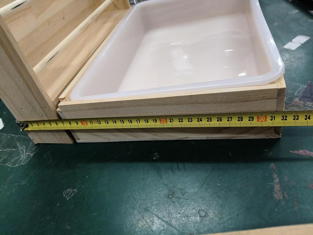 3 in 1 Rabbit Hay Feeder with Litter Box, Wooden Bowls for Guinea Pig Chinchilla