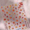 Maple Leaf Nail Stickers 5D Embossed Nail Decals Fall Design Nail Supplies Gold Leaf Stickers for Women Nails Decorations Thanksgiving Day Nails