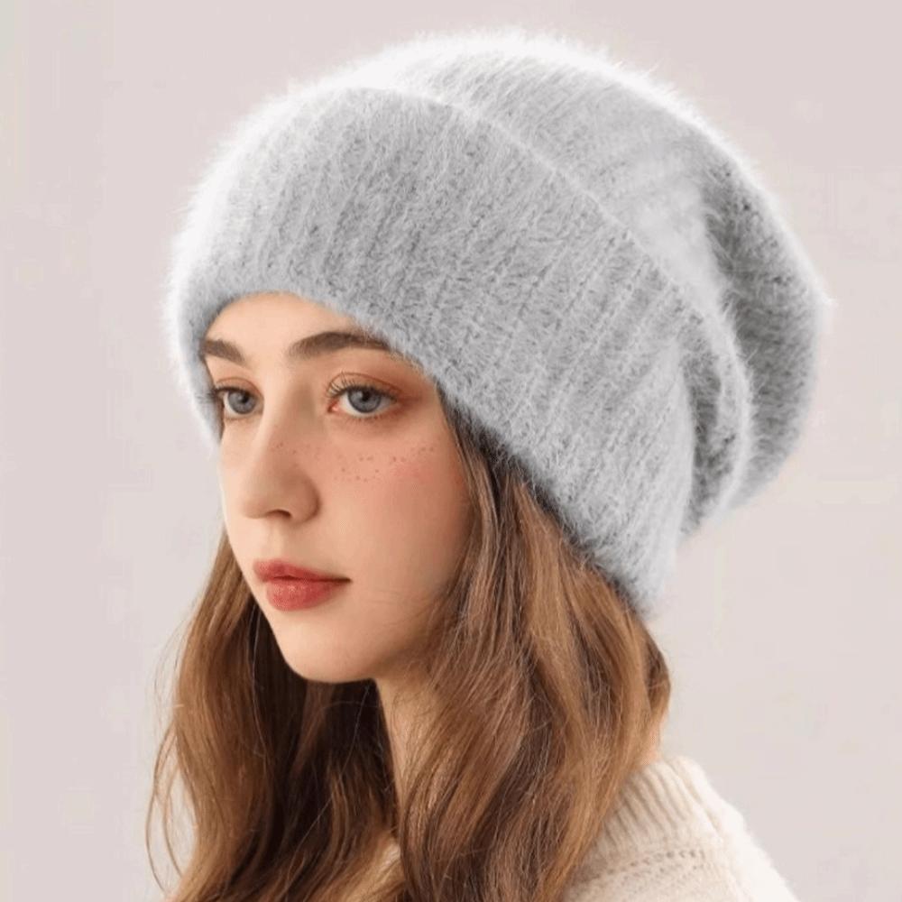 Rabbit Fur Rabbit Fur Hat Large Size Winter Hat Fashionable Head Cap  Winter