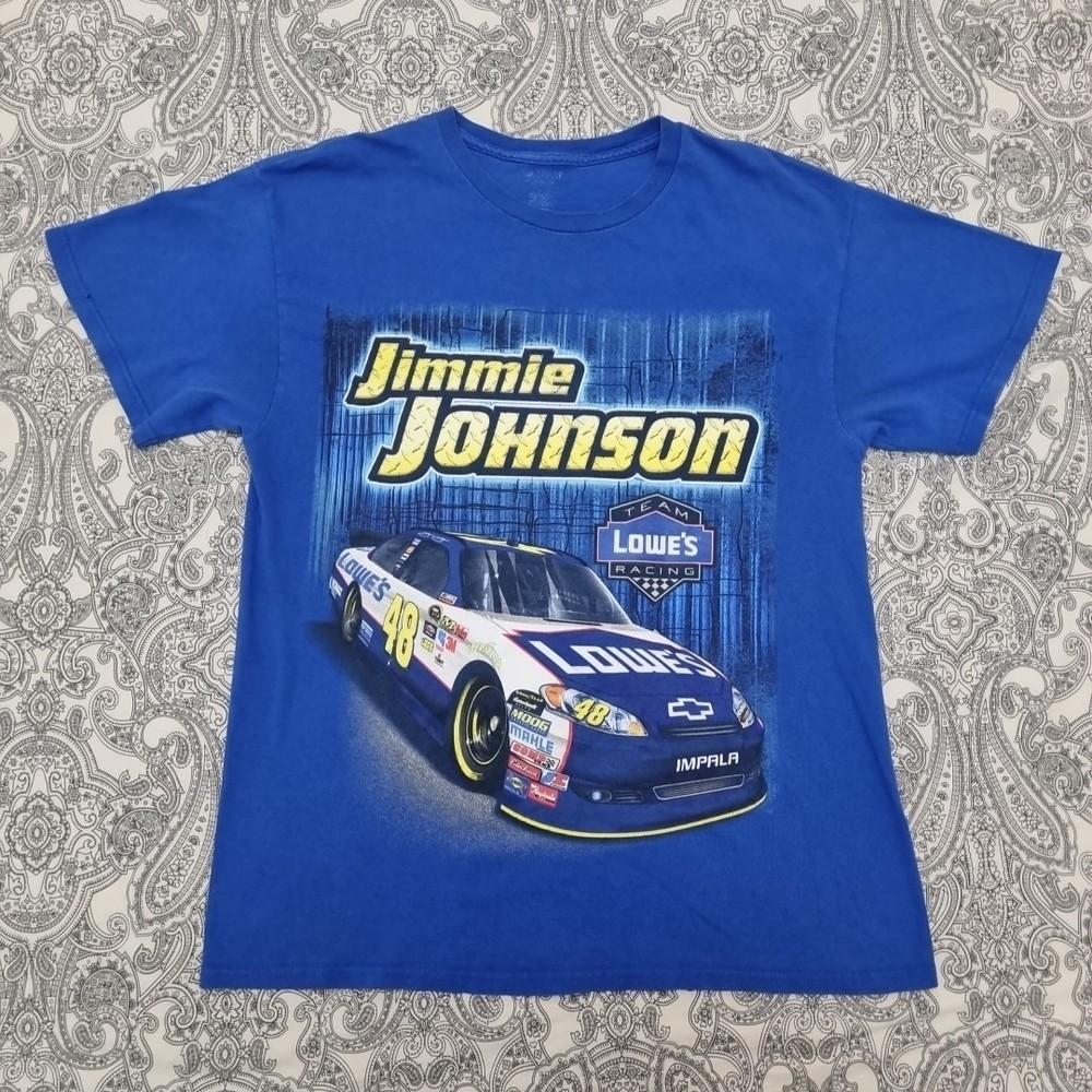 Jimmie Johnson All Over Print T-shirt Team Lowes Chevrolet Bluearge 2011