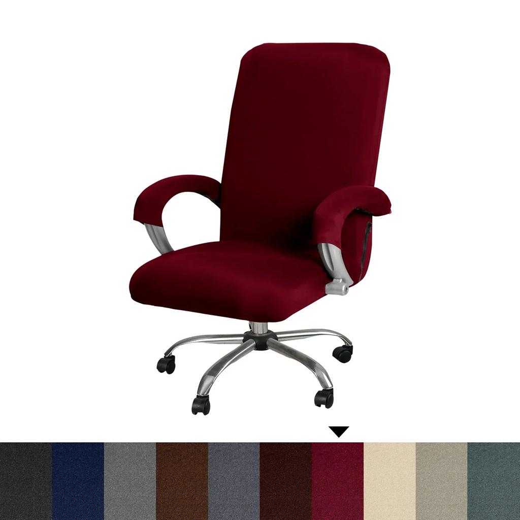 Stretch Executive Chair Cover for Computer Office Chair Cover with Armrests Breathable Cover for Swivel Office Chair