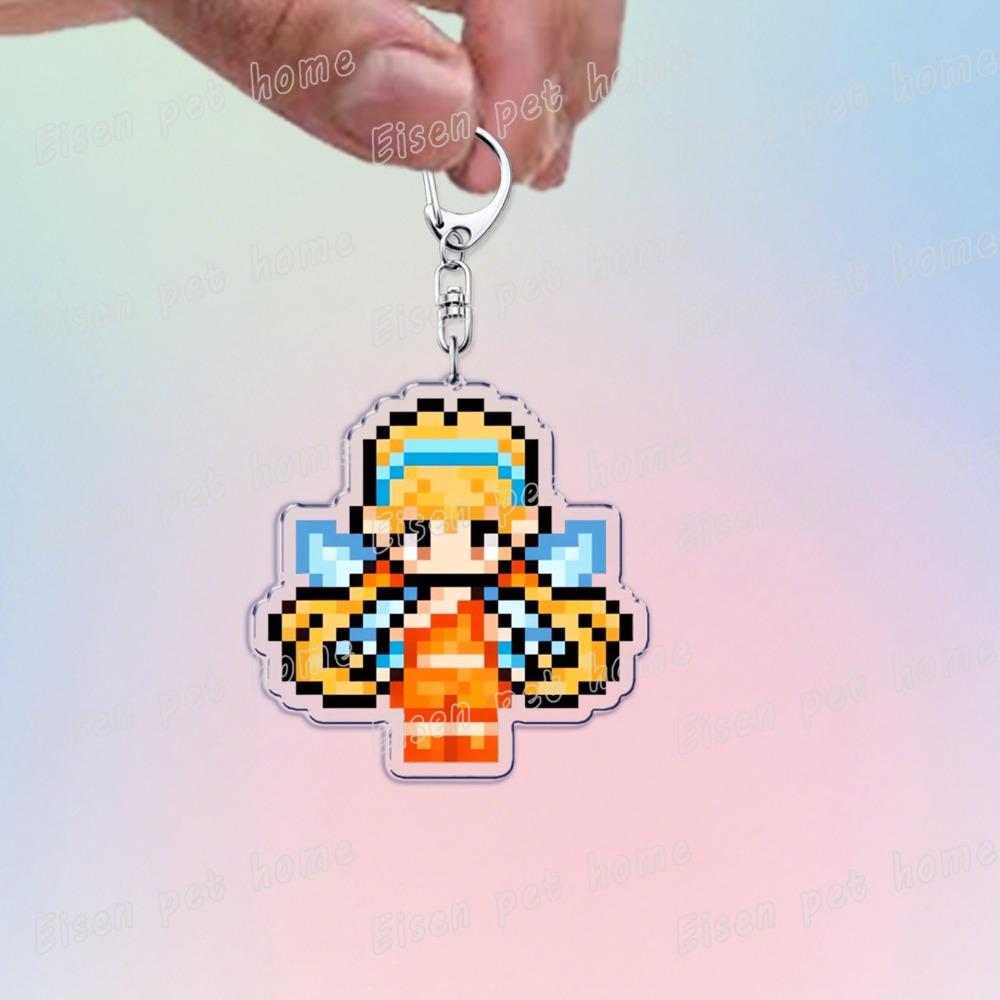 

Cute Catoon Pixel Keychains for Women Bag Charm Fairy Stella Musa Tecna Magical Girl Fairies Keyrings Jewelry Friends Gifts
