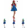 Women's Super Mario Bros Luigi Costume With Breathable Spandex And Exquisite Workmanship
