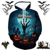 3D Print Halloween Bat Hoodie For Men Women Pumpkin Skull Pattern Long Sleeves Casual Sweatshirt Harajuku Loose Pullover Hoodies