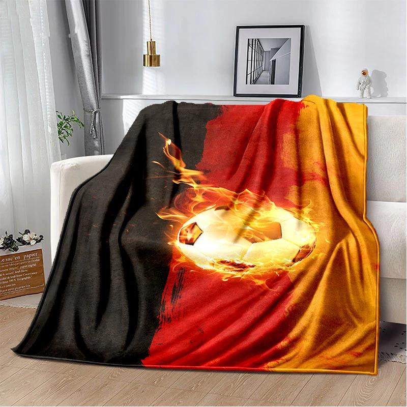 Soccer Ball Field Football Goal Throw Blanket Soft Flannel Blankets Bed Sofa Cover Bedspread Home Decor Christmas Birthday Gifts