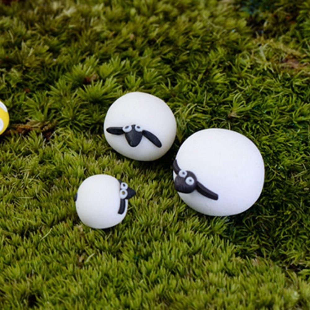 Simulation Sheep Soft Pottery Succulent Landscape Indoor Garden Children Moss Durable DIY Decoration Collection Lover