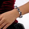 Halloween Blood Hand Evil Eye Bat Pumpkin Ghost Spider Print Wooden Beaded Bracelet Gothic Boho Party Jewelry Gift For Women Men