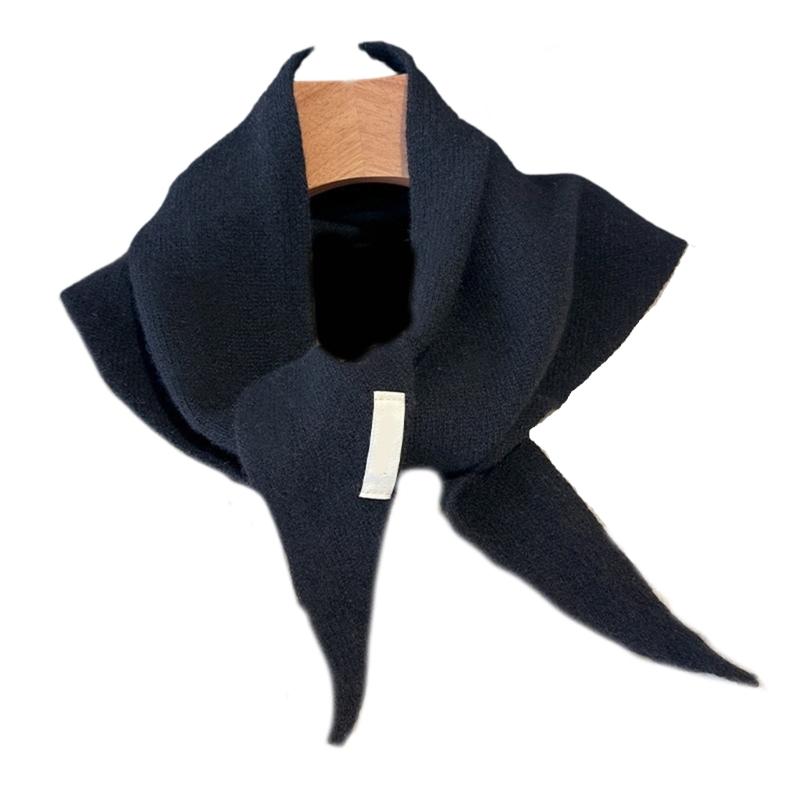 Wool Knit Triangle Scarf For Women Delivering Warmth And Wind Protective In Winter For Commuting