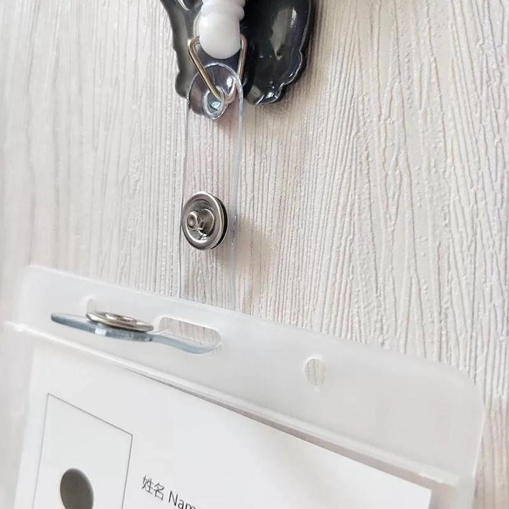 Holder Clip Nurse Students Retractable Badge Holder Cartoon Cat Paw ID Card Holder Name Card Holder