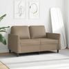 2 Seater Sofa Cappuccino Brown 120 Cm Faux Leather