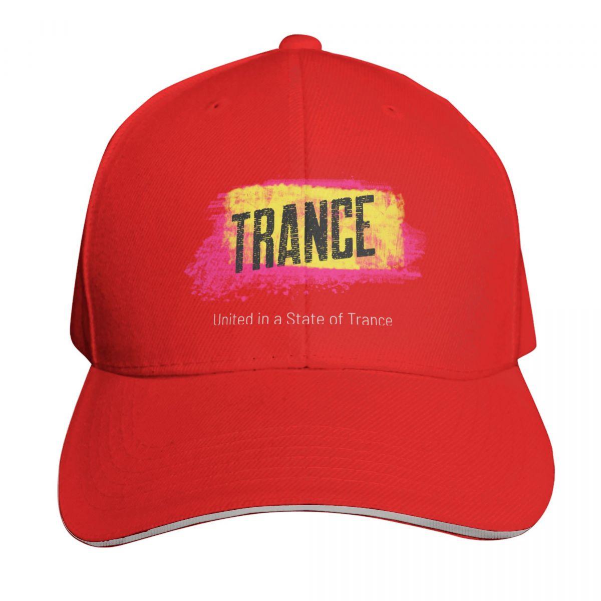 Trance United in a State of Trance Trance Music Cross design Baseball Cap Hat Unisex fishing hat Hats For Unisex Womens