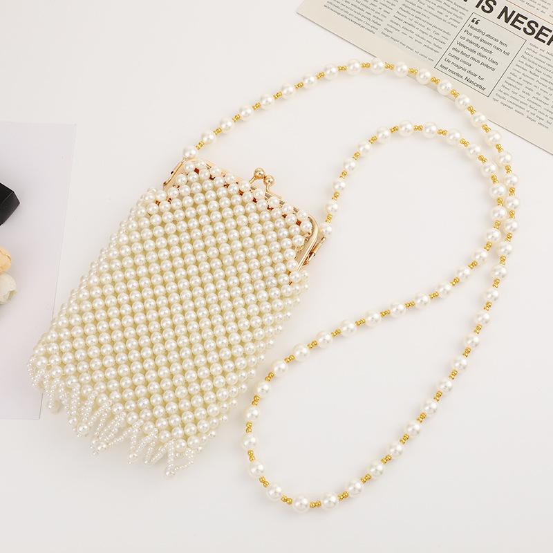 New Pearl Tassel Dinner European and American Style Fashion Temperament Shoulder Cross Women's Dress Eveningbag