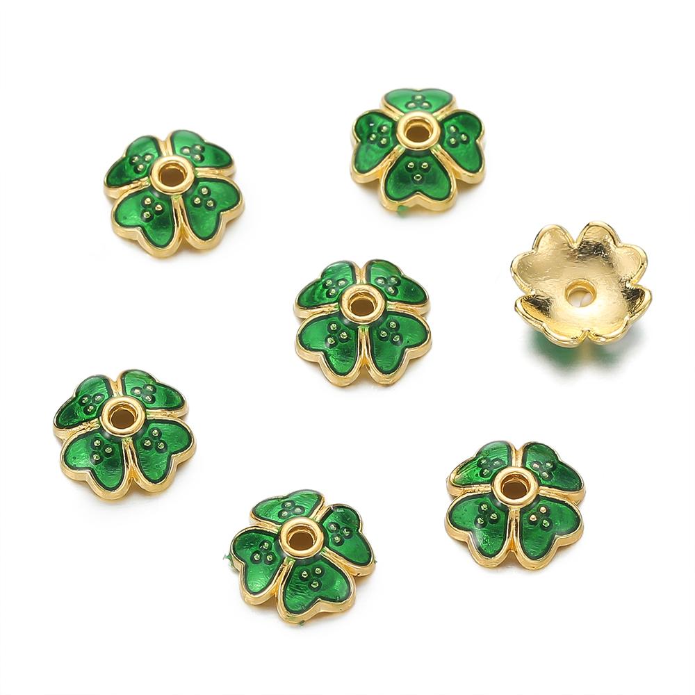10pcs/lot Metal Loose Spacer Beads Flowers Caps For DIY End Spacer Charms Necklace Bracelets Earring Jewelry Making Craft