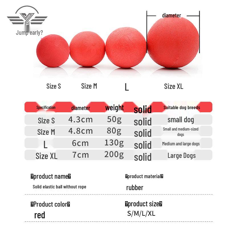 Solid Rubber Training Ball for Working Dogs