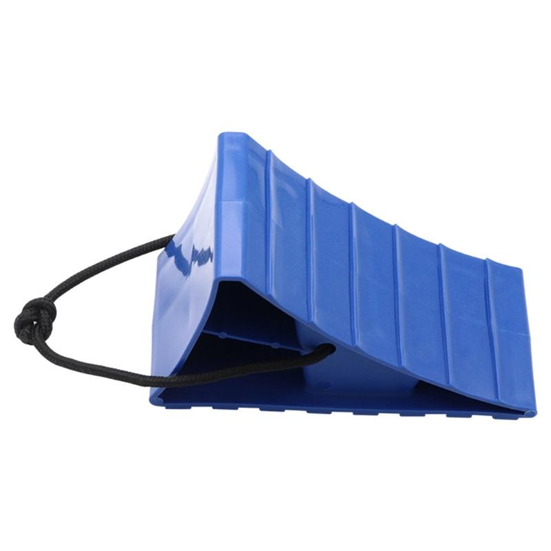 2Pcs Tire Anti-skid Stopper Wheel Chocks with Rope and Wheel Dock for Boat Trailer Travel Camper and RV Accessories