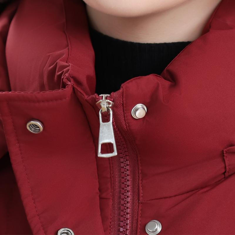 Παλτό Μεγάλου Μεγέθους XL-6XL για Γυναίκες Μέσης Ηλικίας Χειμερινά Μακριά Παρκά με Κουκούλα Χοντρά Ζεστά Καθημερινά Γυναικεία Μπουφάν