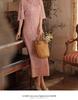Orchid Green Summer 2025 Cheongsam: Chinese-Style Young Girl's Ao Dai Tea Dress for College Send-Off
