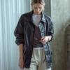 KELLY DONAHUE Drawstring Leather Jacket Black