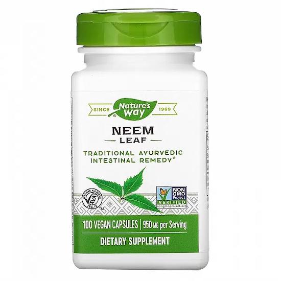 Nature's Way Neem, blad, 950 mg., 100 kapsler
