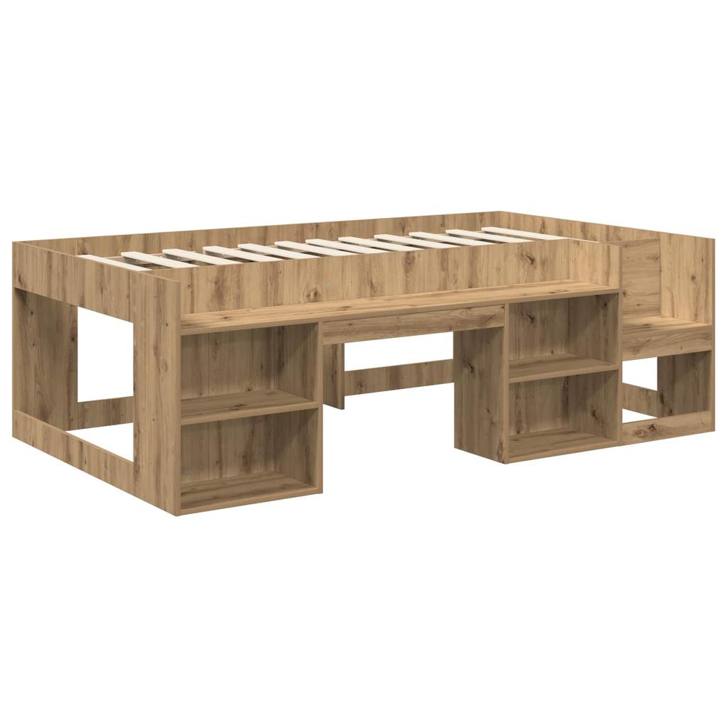 Kids Bed Frame with Storage Space Artisan Oak 75 x 190 cm