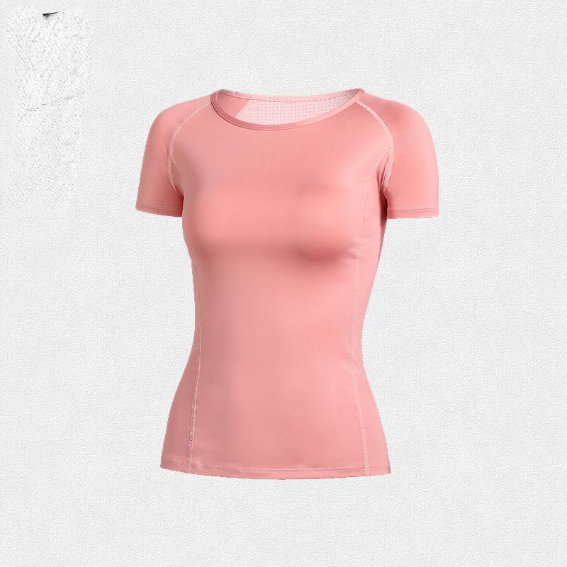 Camiseta deportiva para mujer, de verano, transpirable, sexy, bonita, para la espalda, ropa de fitness, secado rápido, para correr, entrenamiento, manga corta, top de yoga