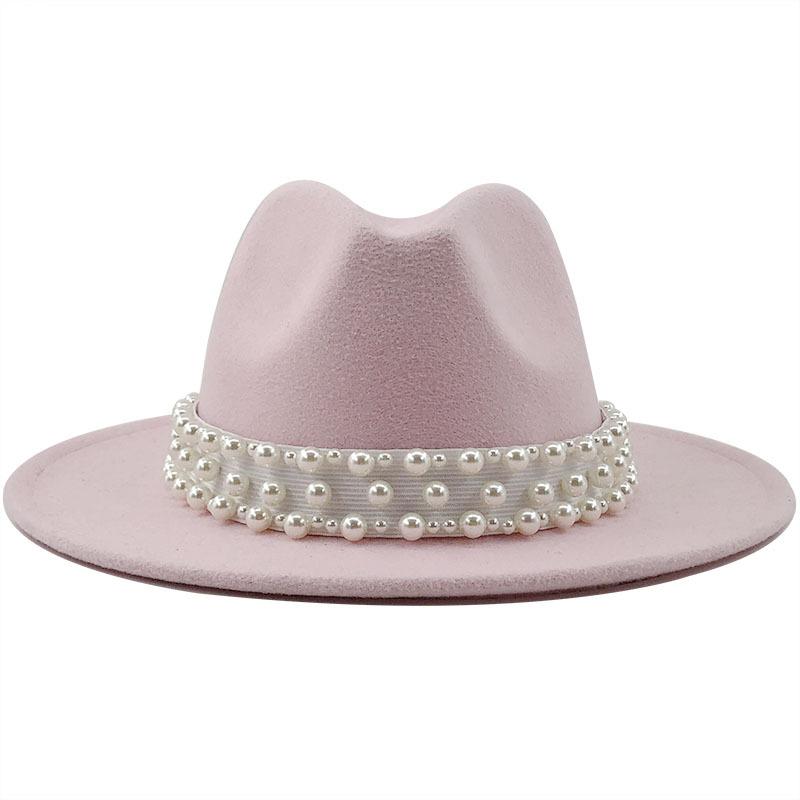 European and American Metal Leaf Women Woolen Hat Jazz Hat Autumn and Winter British Retro Top Hat Women