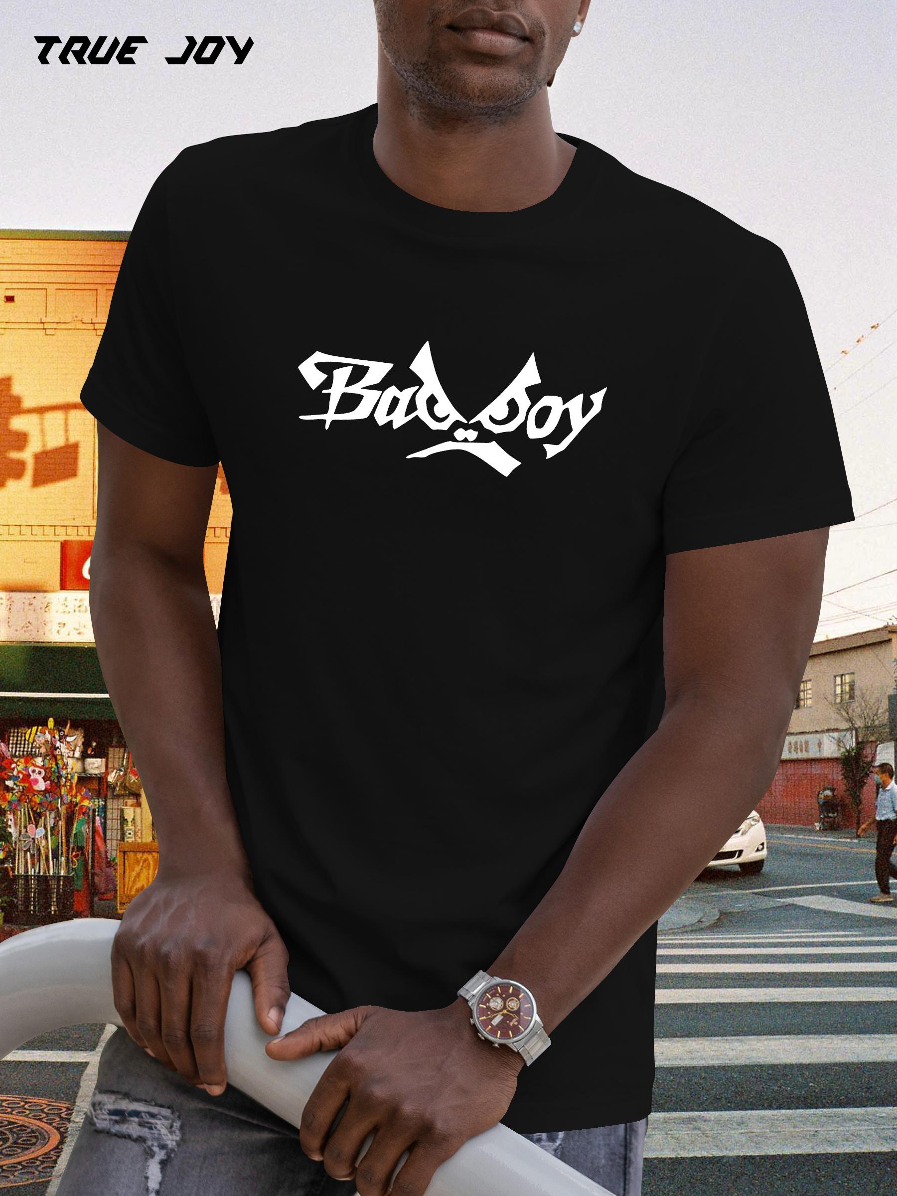 Bad Boy Graphic T-shirt - Lightweight Streetwear Tee in Light Blue/Black XXL