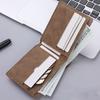 PU Leather Male Purse Lightweight Short Skin Wallets Gift Short Card Holder  Travel