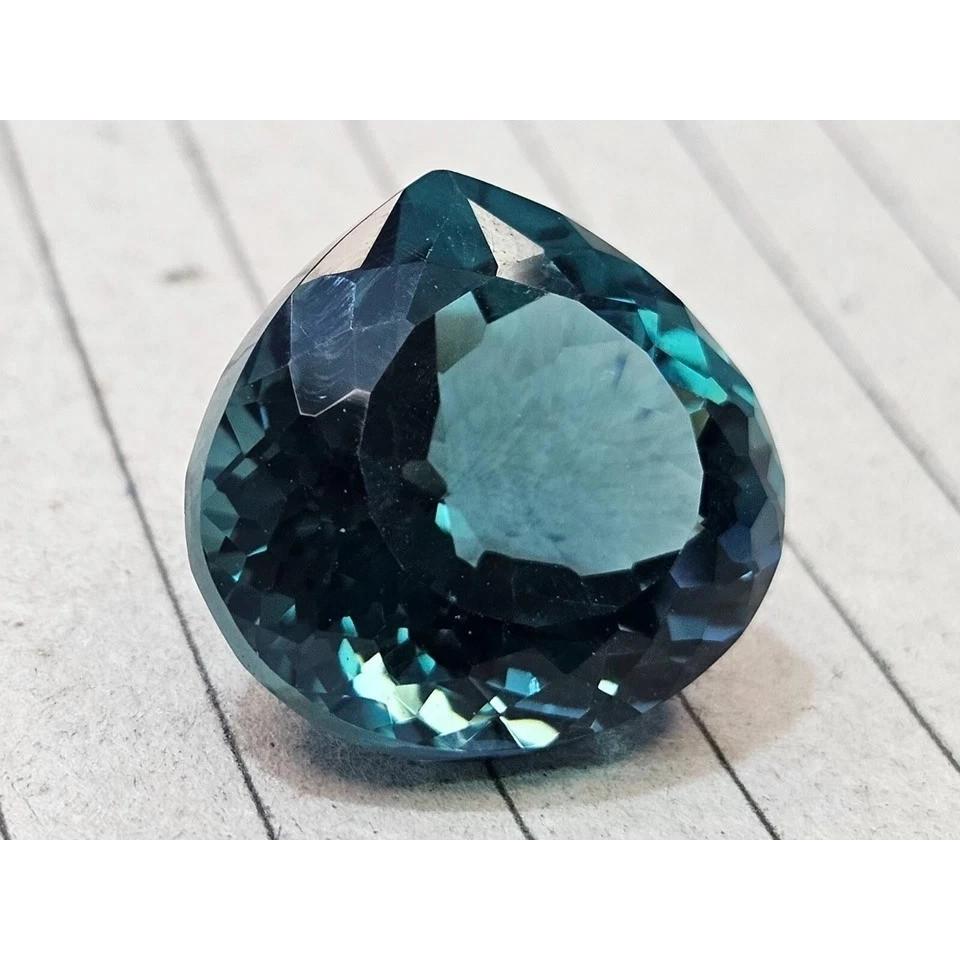 Pear Cut Natural Tourmaline Bluish Green 28-30 Ct Fabulous Certified Gemstone