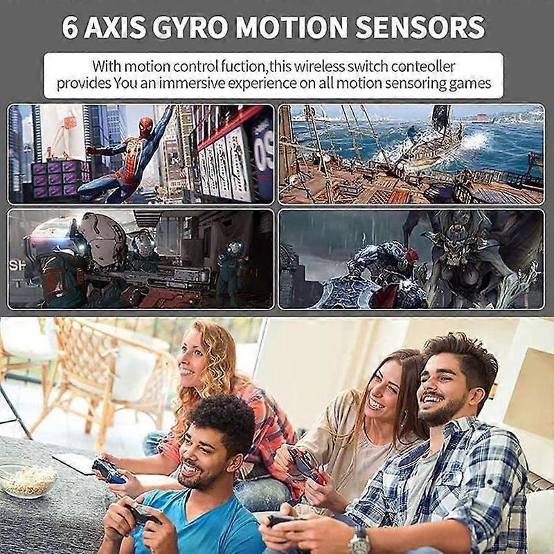 Wireless Controller for Nintendo Switch - PIMPIMSKY - 6 Axis - Adjustable Vibration - Black