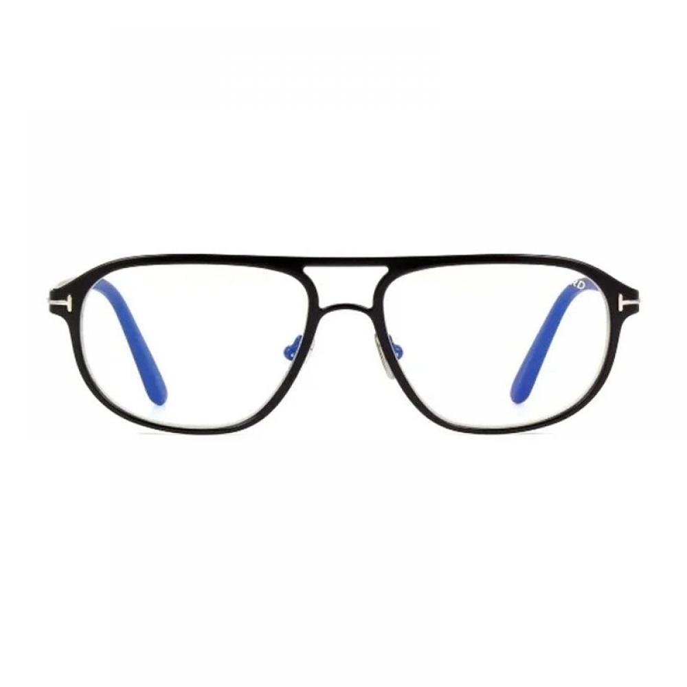 Tom Ford EyegLasses Aviator FuLL Rim  Matte BLack Frame CLear BLue Light BLock L