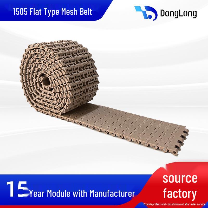 Modular Plastic Mesh Conveyor Belt with Flat Chain Plate