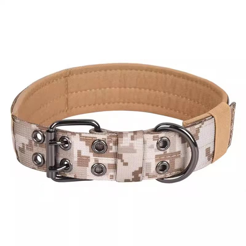 

Собачий ошейник, шлейка и поводок для собак с внутренним слоем из чистого хлопка, металлическая двойная игольная пряжка для воздухопроницаемости, регулируемая большая собака Neck cir 37-45cm