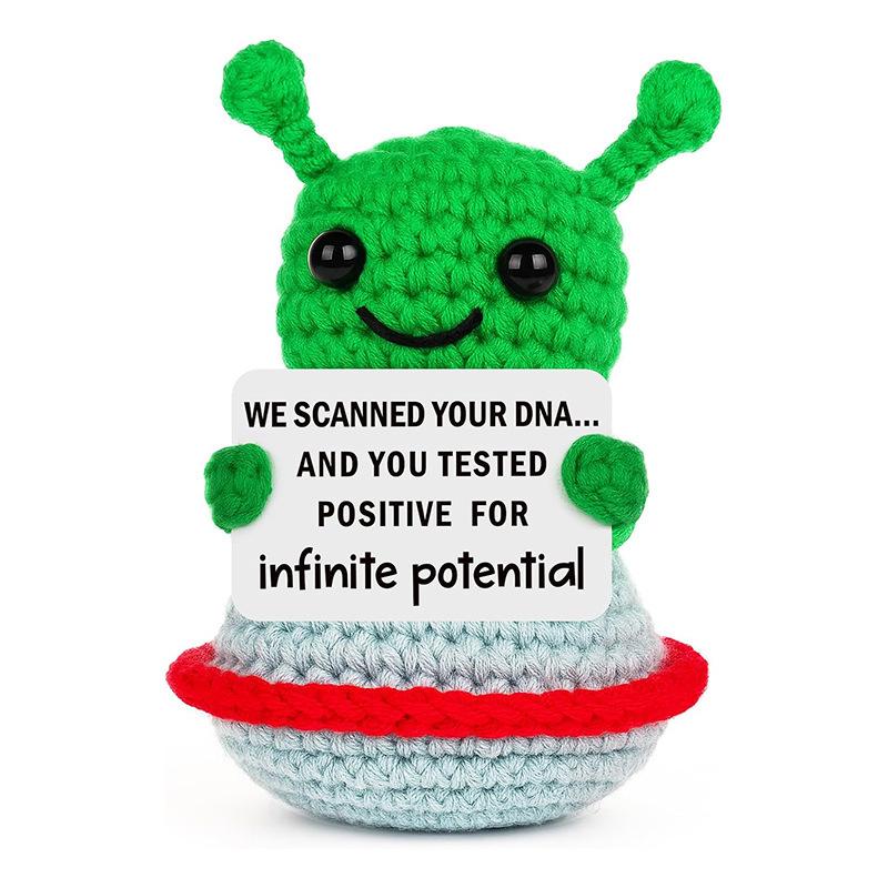 Crochet Funny Positive Energy Sloth Doll With Card Cute Emotional Support Knitted Sloth Room Home Decor Mother Christmas Gifts