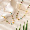 Luxury Colorful Crystal Square Necklace & Bracelet Set
