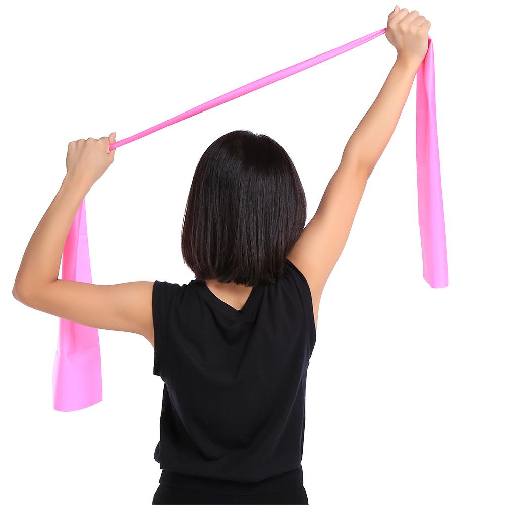 1.5M   Pilates Stretch Band Rubber Fitness Resistance Band(Purple)
