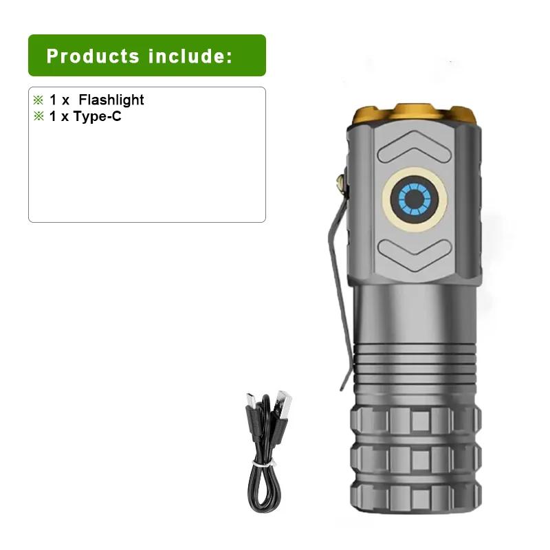 

Мини-фонарик 18500 портативный фонарь мощный светодиодный фонарь с сильным магнитом рабочий фонарь USB перезаряжаемый фонарь высокой мощности A-No battery